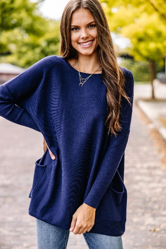 Loving My Life Navy Blue Pocket Tunic