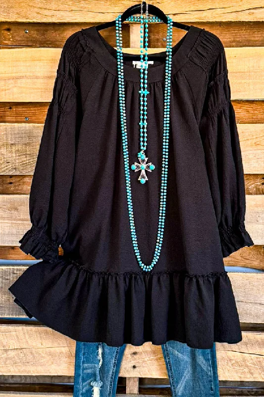 Fresh New Start Tunic - Black