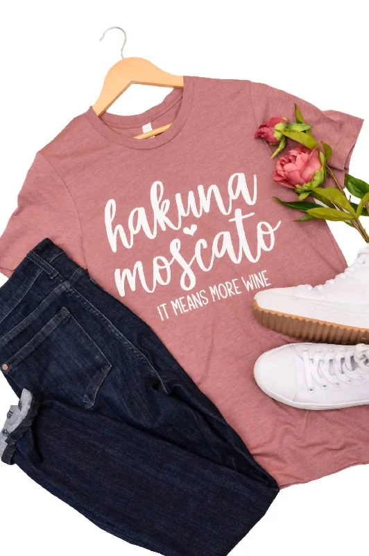 Hakuna Moscato Graphic Tee - Unisex In Weathered Pink