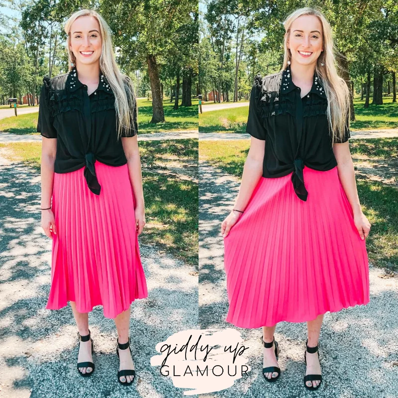 Reasons Why Pleated Midi Skirt in Fuchsia