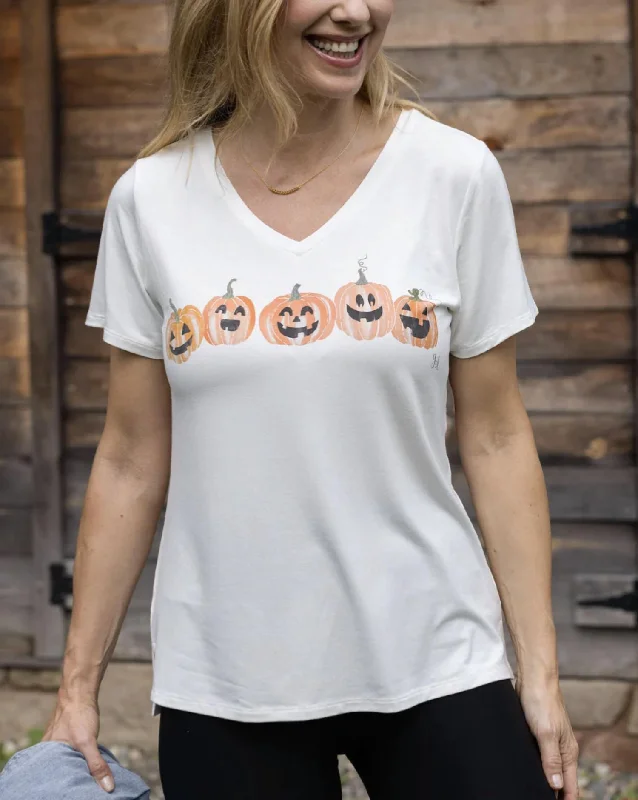 Pumpkin Graphic Tee In Ivory