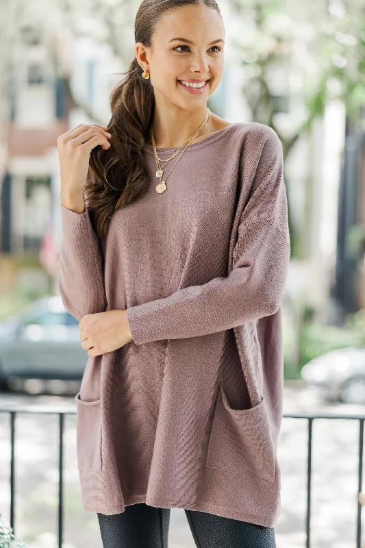 Loving My Life Taupe Pocket Tunic