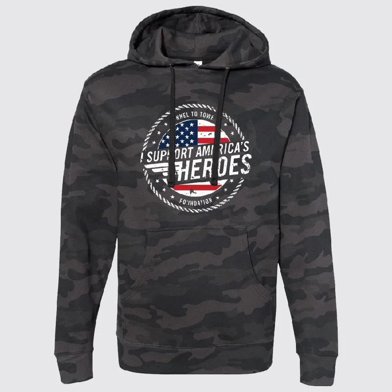 T2T Heroes Hoodie – Unisex (Black Camo) CLEARANCE