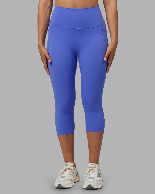 Elixir 3/4 Length Leggings With Pockets - Baja Blue