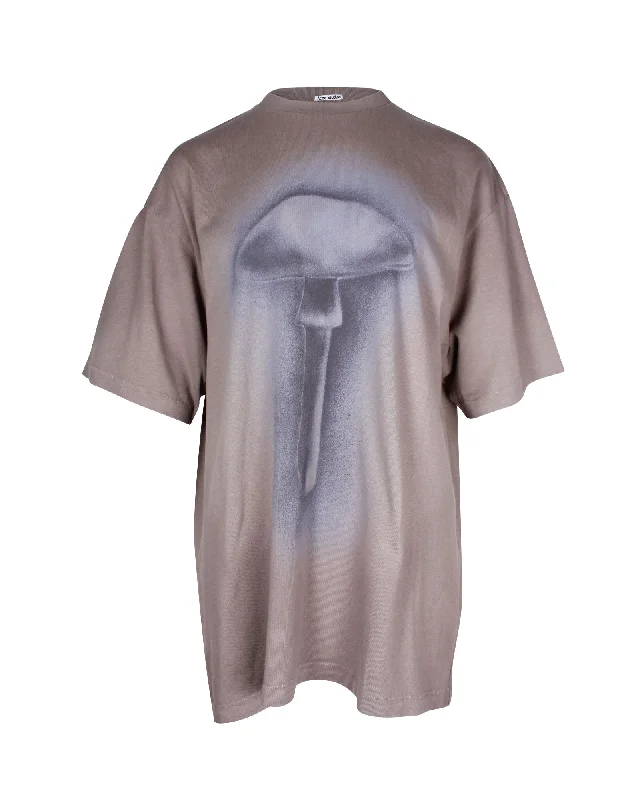 Acne Studios Edra Airbrush Oversized Tee in Grey Cotton