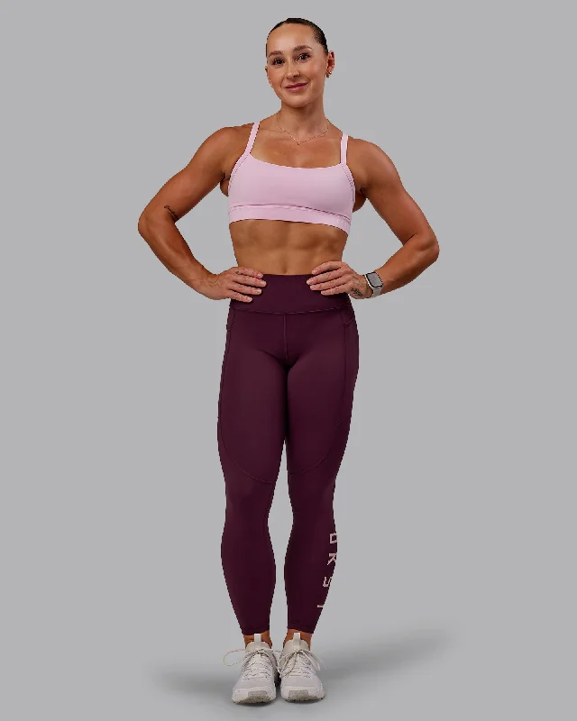 Rep 7/8 Length Leggings - Cherry Lacquer-Marshmallow