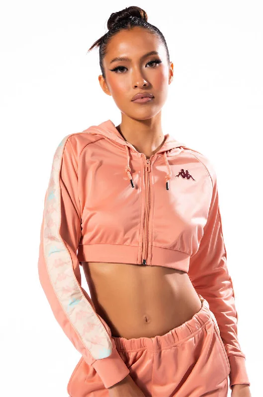 KAPPA CROPPED ZIP FRONT HOODIE