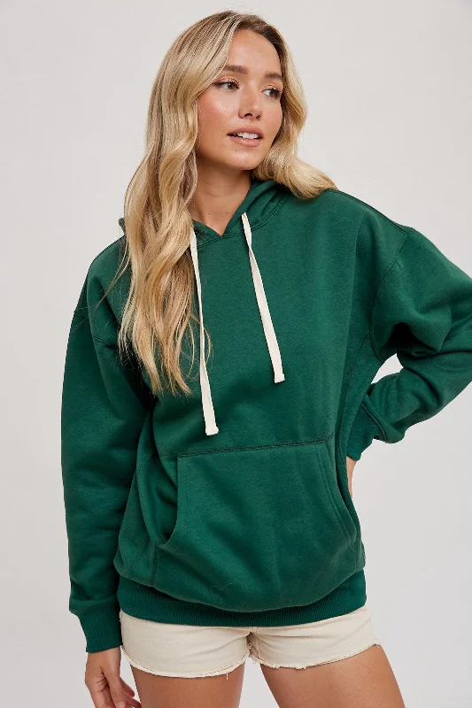 Forest Green Basic Fleece Hoodie