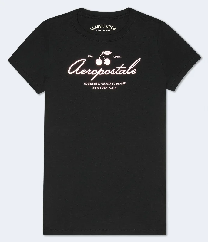 Aeropostale Cherries Foil Graphic Tee