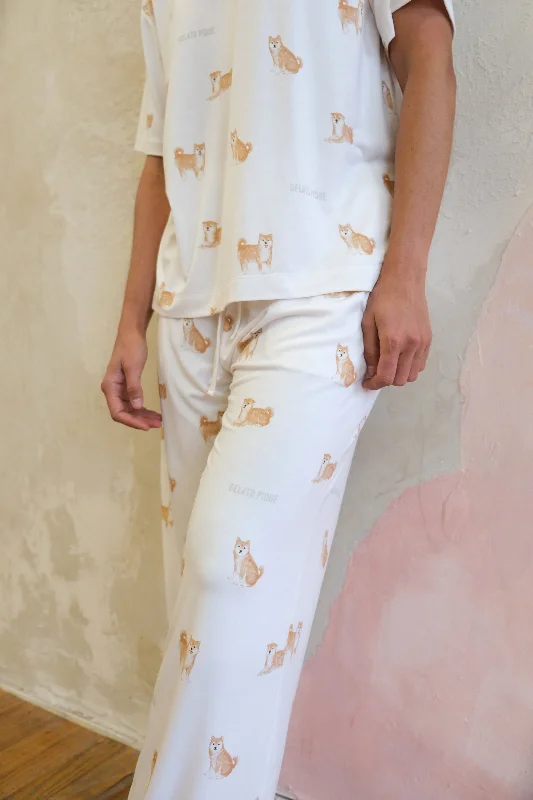 Shiba Motif Pajama Pants