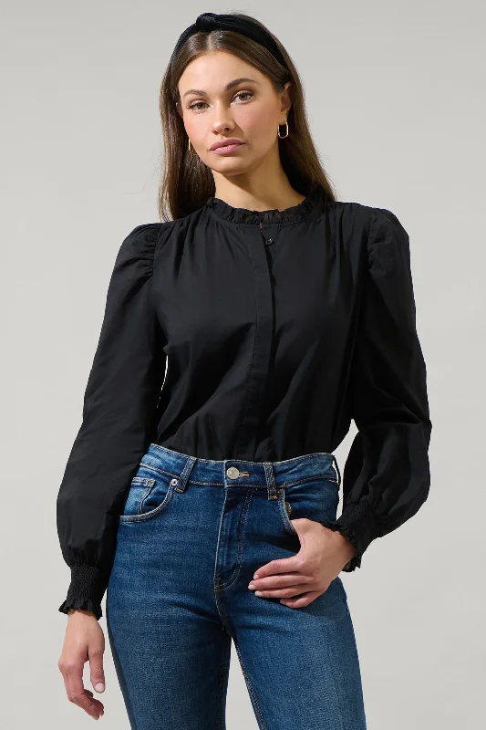 Garland Long Sleeve Ruffle Top