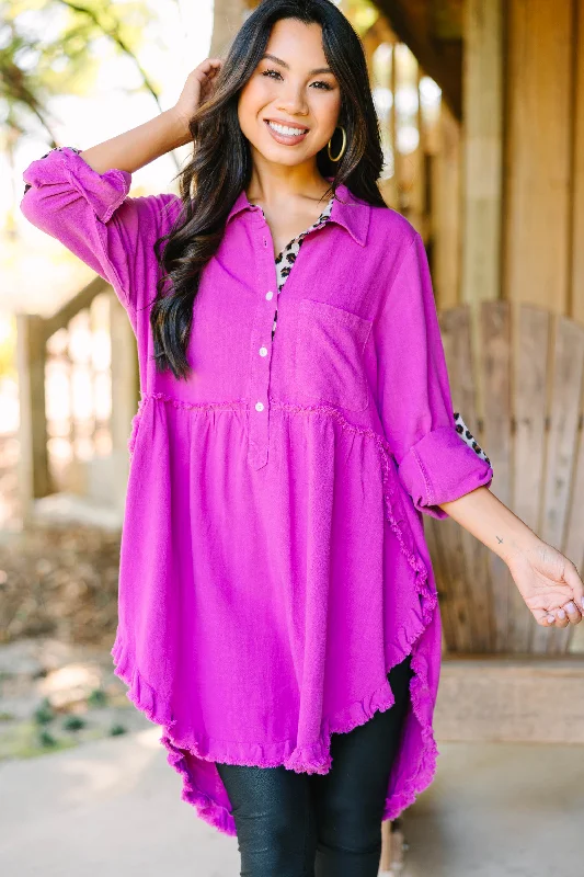 Have Your Attention Mulberry Purple Tunic