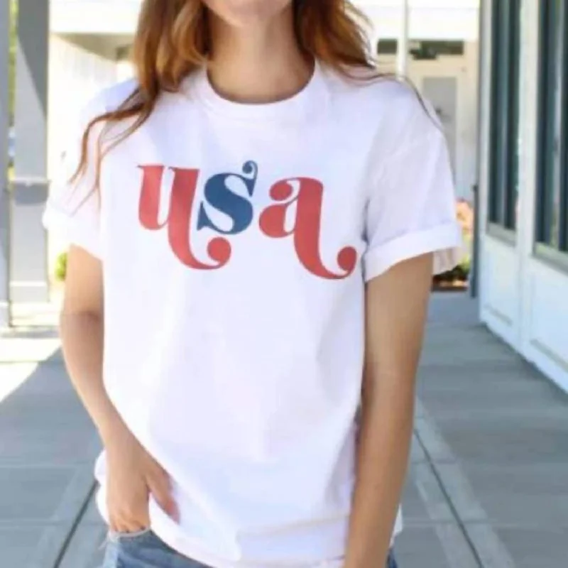 Americana Usa Graphic Tee In White