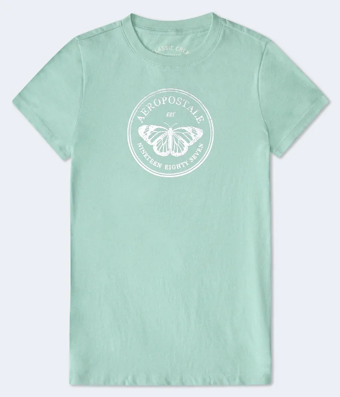 Aeropostale Butterfly Foil Graphic Tee