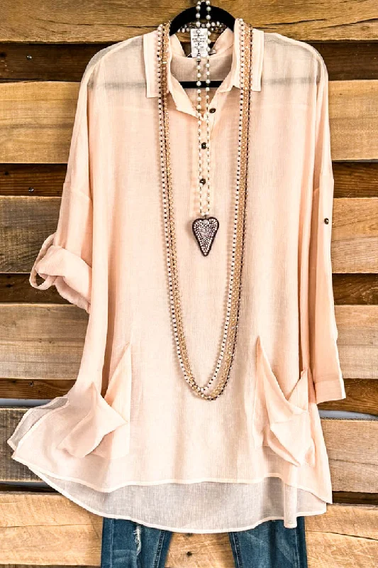 Beach Walk Breeze Tunic - Nude